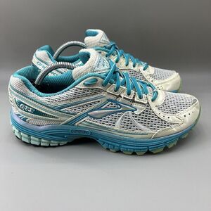 Brooks‎ Adrenaline GTS 13 Women Size 8 Shoes White Teal Blue Running Sneakers